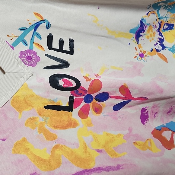 Natural Life Life Is A Canvas Oversize Love Pullover In Cream - Picture 10 of 11